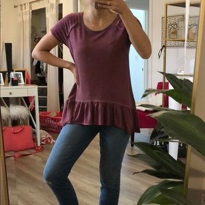 Maroon top